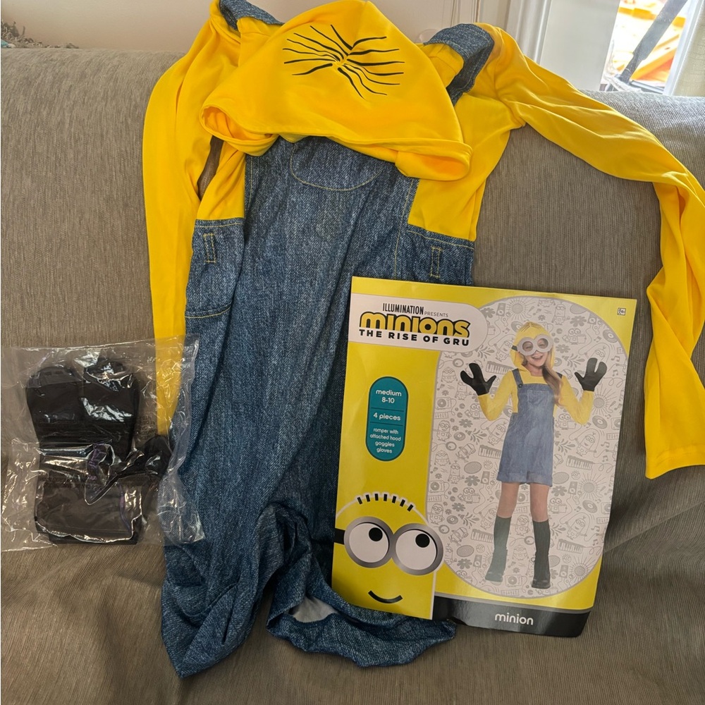 minion girls costume 8-10